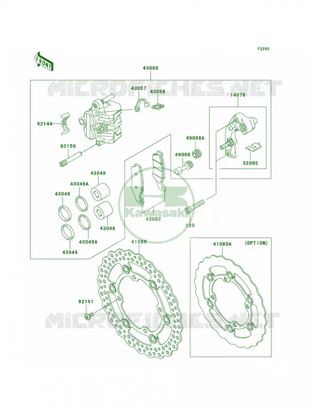 Front Brake Kawasaki MOTOS 250 2012 KX250F  KX250YCF