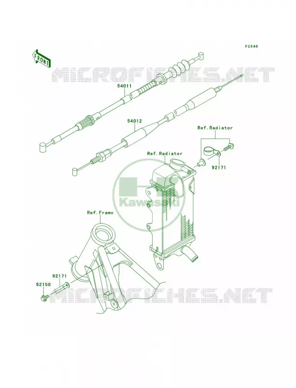Cables Kawasaki MOTOS 85 2012 KX85  KX85ACF