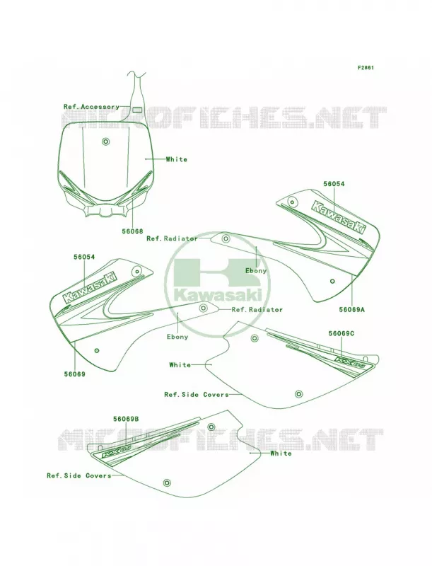 DecalsAAF Kawasaki MOTOS 85 2012 KX85  KX85ACF
