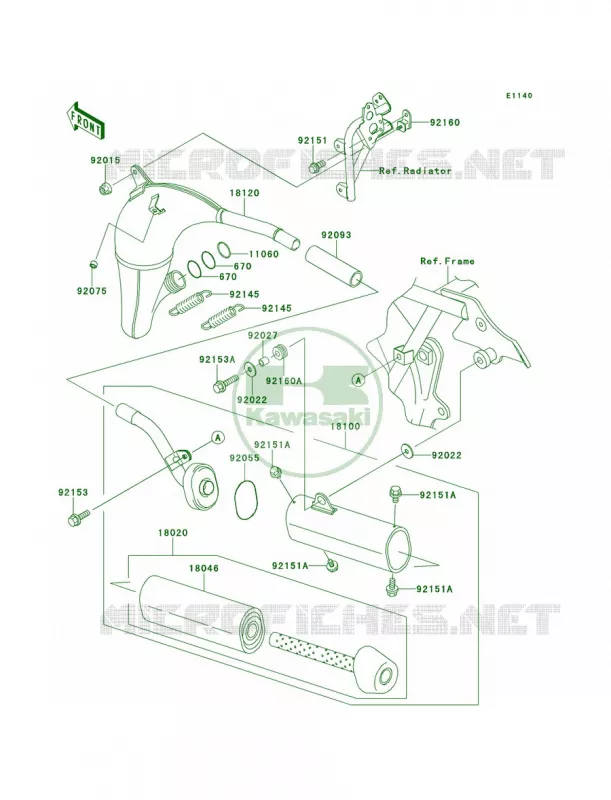 Mufflers Kawasaki MOTOS 85 2012 KX85  KX85ACF