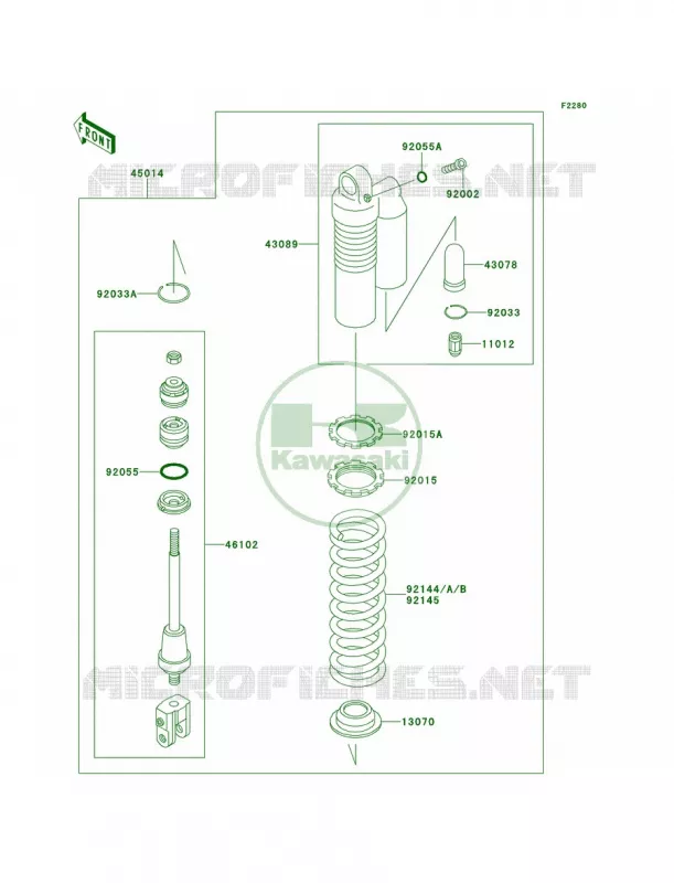 Shock Absorbers Kawasaki MOTOS 85 2012 KX85  KX85ACF