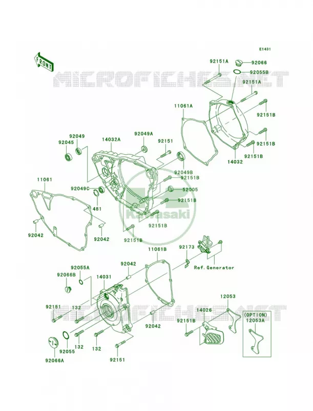 Engine Covers Kawasaki MOTOS 250 2011 KX250F  KX250YBF