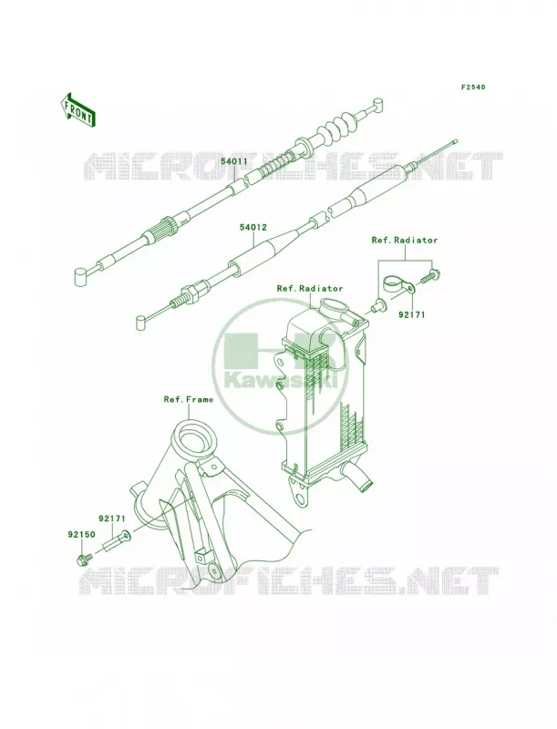 Cables Kawasaki MOTOS 85 2011 KX85  KX85ABF