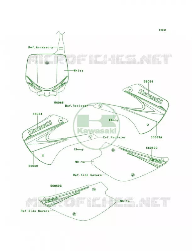 DecalsAAF Kawasaki MOTOS 85 2011 KX85  KX85ABF