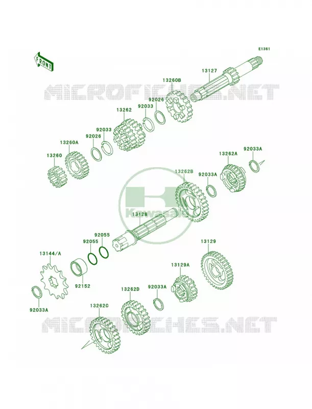 Transmission Kawasaki MOTOS 85 2011 KX85  KX85ABF