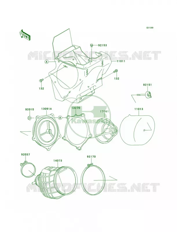 Air Cleaner Kawasaki MOTOS 100 2011 KX100  KX100DBF