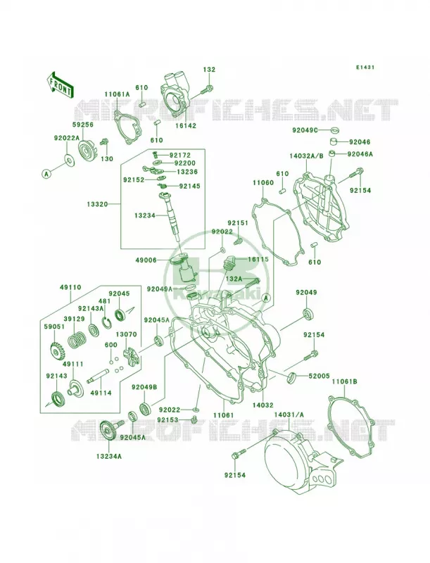 Engine Covers Kawasaki MOTOS 100 2011 KX100  KX100DBF