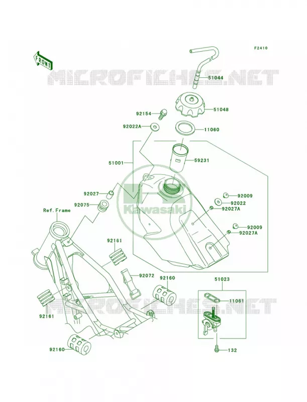 Fuel Tank Kawasaki MOTOS 100 2011 KX100  KX100DBF