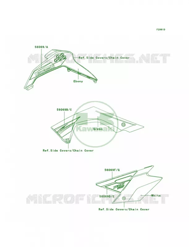 DecalsGreenABF Kawasaki MOTOS 140 2009 KLX140 Monster Energy  KLX140A9FA