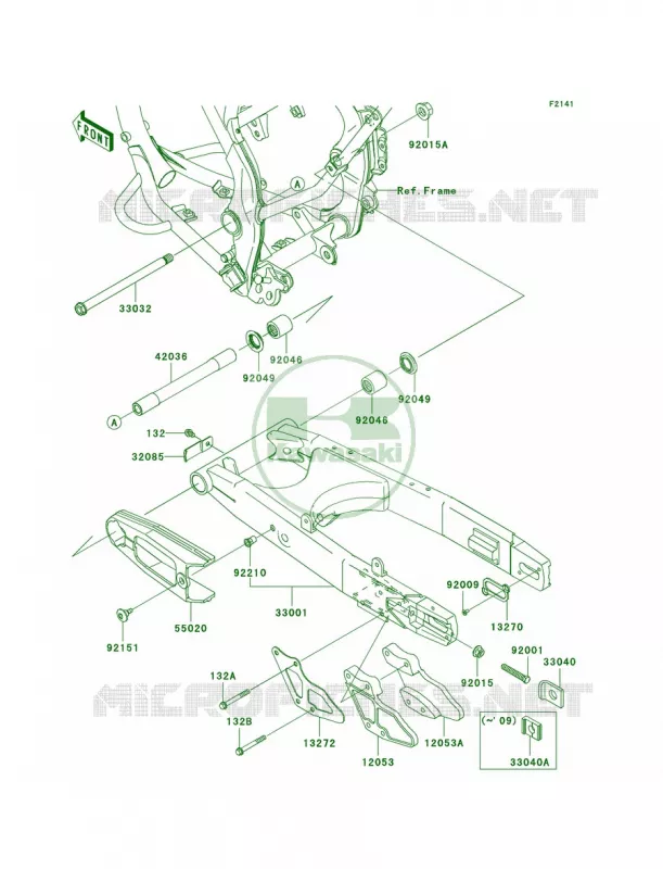 Swingarm Kawasaki MOTOS 140 2009 KLX140 Monster Energy  KLX140A9FA