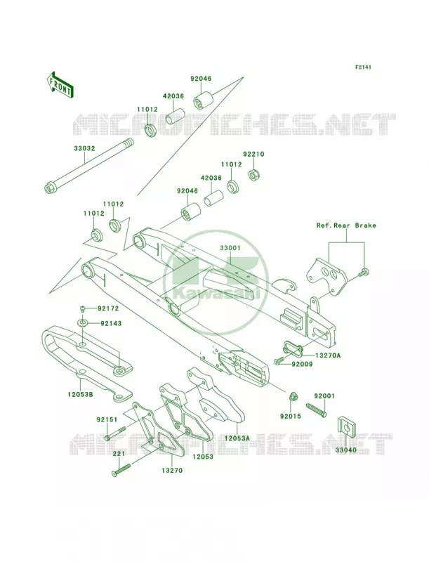 Swingarm Kawasaki MOTOS 85 2010 KX85  KX85AAF