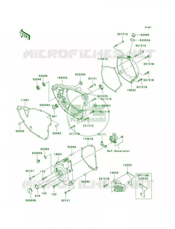 Engine Covers Kawasaki MOTOS 250 2010 KX250F  KX250XAFB