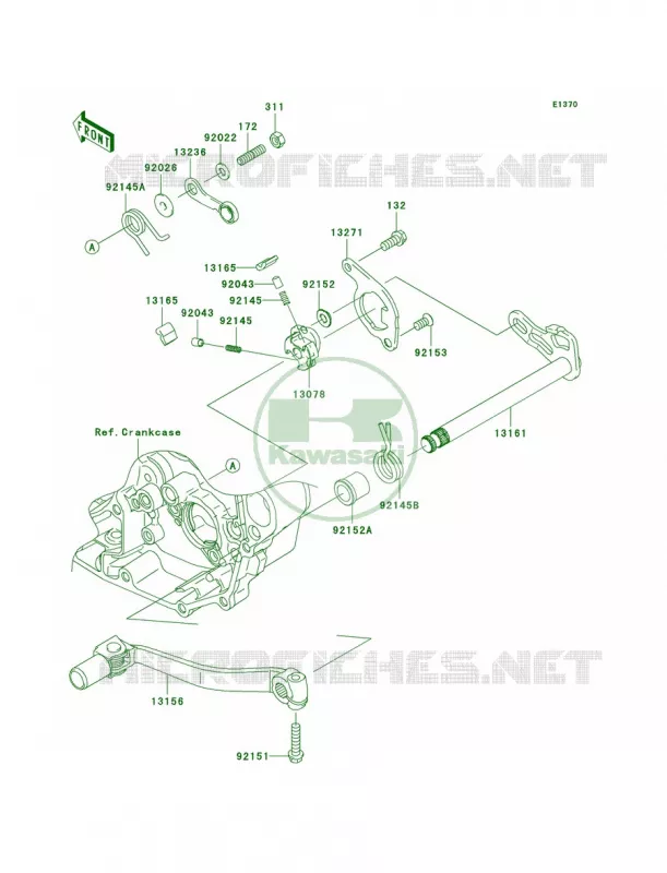 Gear Change Mechanism Kawasaki MOTOS 450 2010 KX450F  KX450EAF