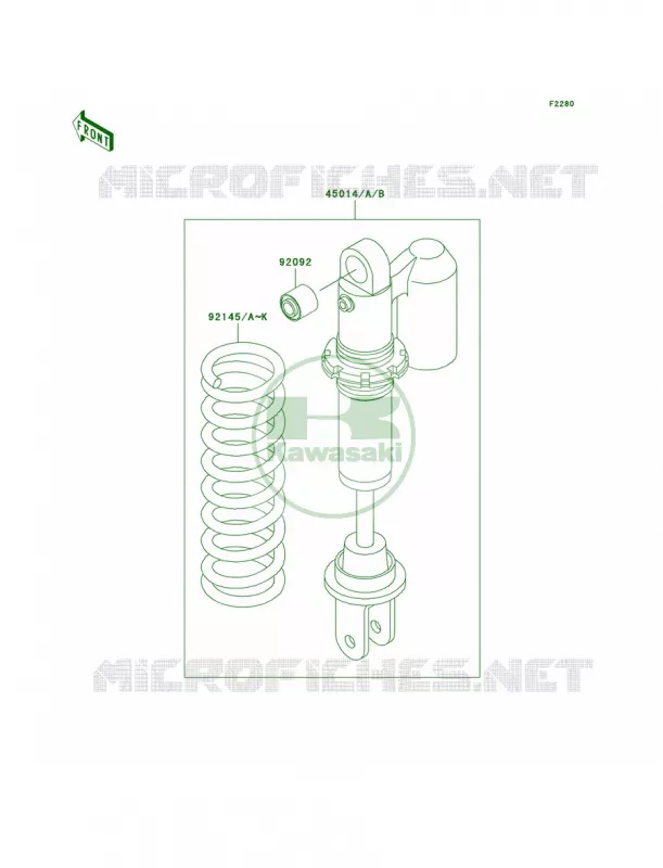 Shock Absorbers Kawasaki MOTOS 65 2009 KX65   KX65A9F