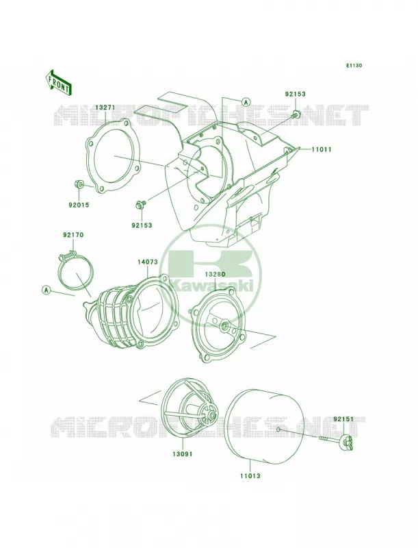 Air Cleaner Kawasaki MOTOS 65 2009 KX65 Monster Energy  KX65A9FA