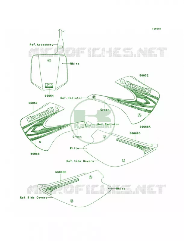 DecalsGreenD8F Kawasaki MOTOS 100 2009 KX100  KX100D9F