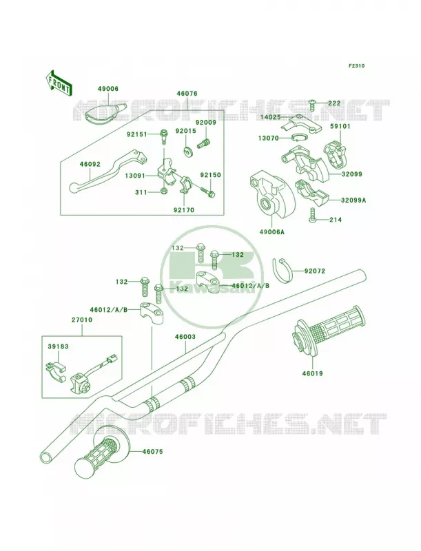 Handlebar Kawasaki MOTOS 100 2009 KX100  KX100D9F