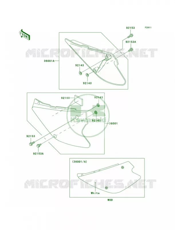 Side Covers Kawasaki MOTOS 100 2009 KX100  KX100D9F