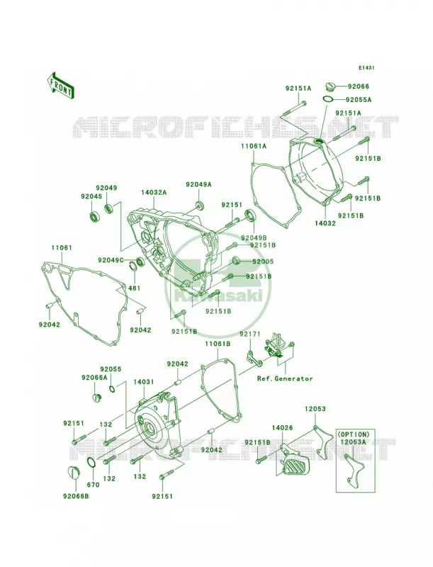 Engine Covers Kawasaki MOTOS 250 2009 KX250F  KX250W9F
