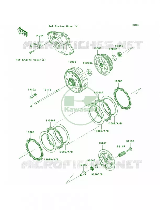 Clutch Kawasaki MOTOS 450 2009 KX450F  KX450E9F