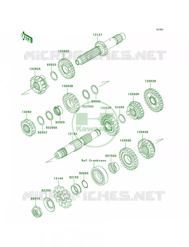 Transmission Kawasaki MOTOS 450 2009 KX450F  KX450E9F