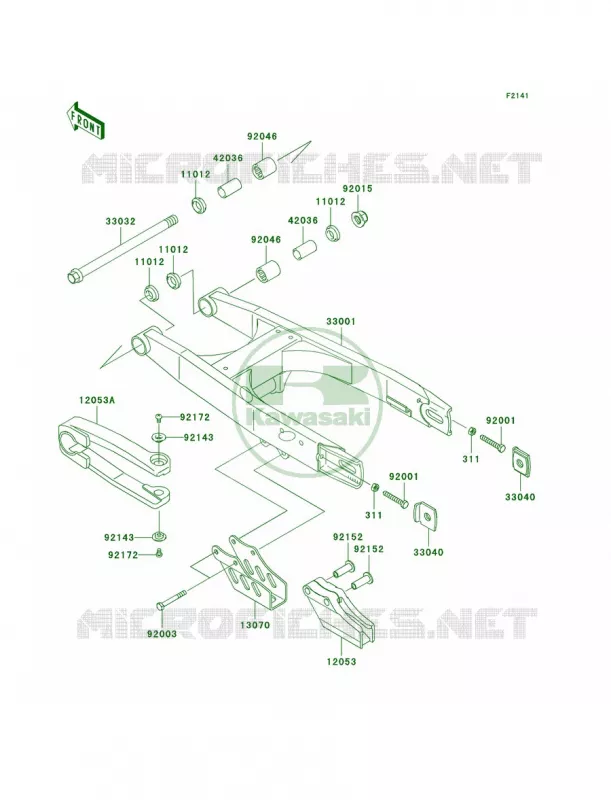 Swingarm Kawasaki MOTOS 65 2008 KX65   KX65A8F