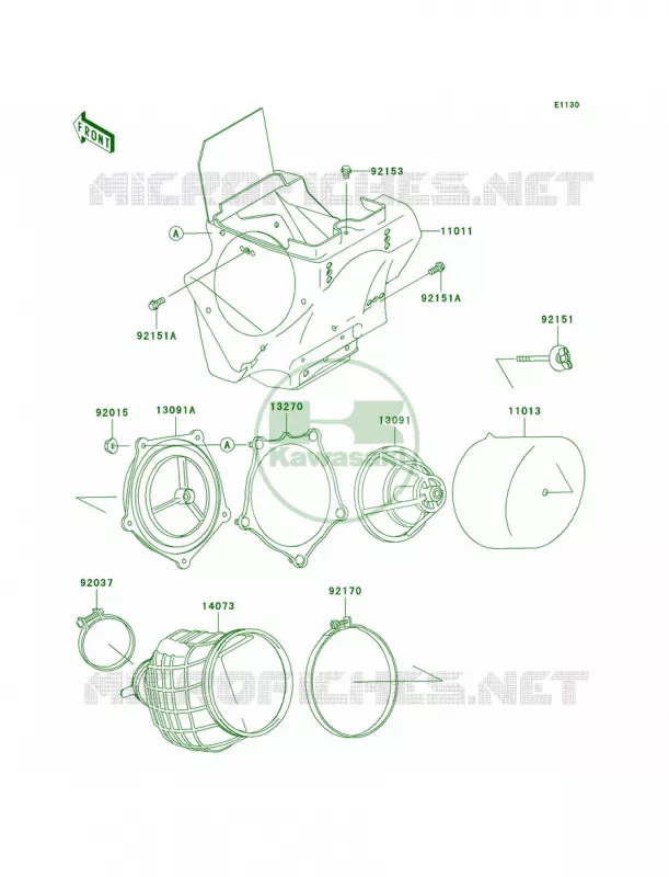 Air Cleaner Kawasaki MOTOS 85 2008 KX85  KX85A8F