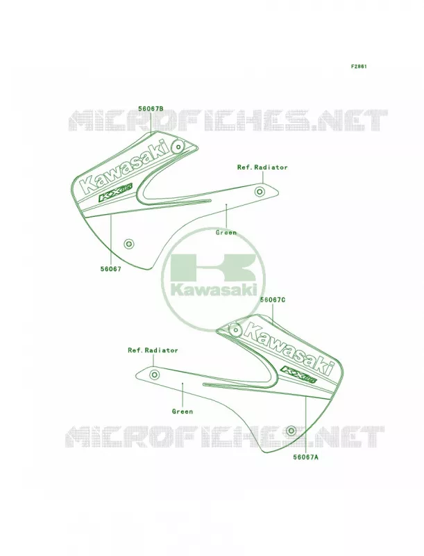 DecalsGreenA6F Kawasaki MOTOS 85 2008 KX85  KX85A8F