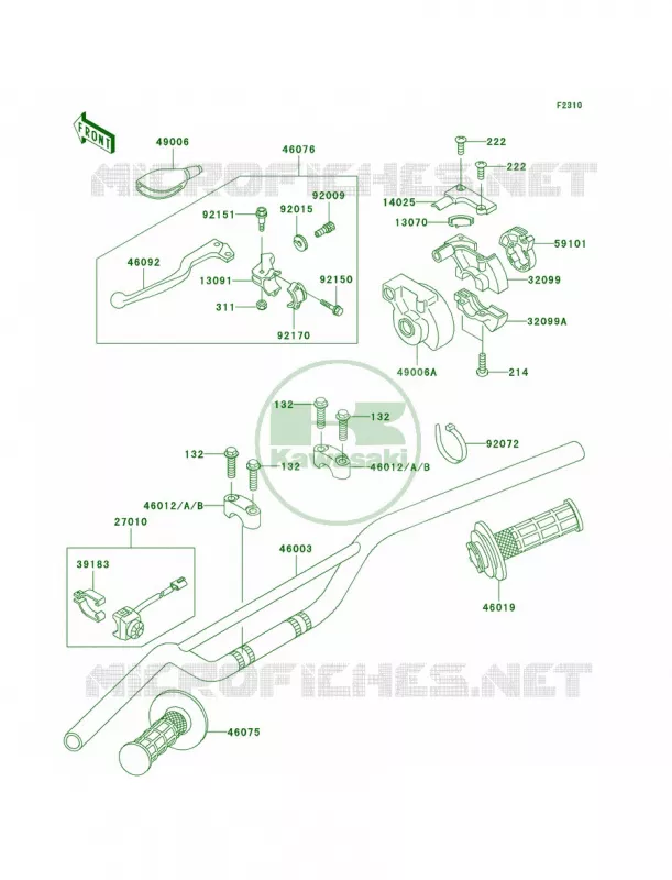 Handlebar Kawasaki MOTOS 85 2008 KX85  KX85A8F