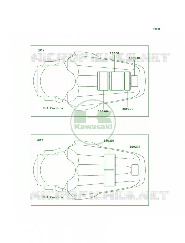 LabelsA6FA7F Kawasaki MOTOS 85 2008 KX85  KX85A8F