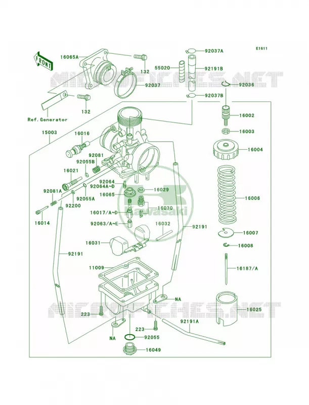 Carburetor Kawasaki MOTOS 65 2010 KX65   KX65AAF