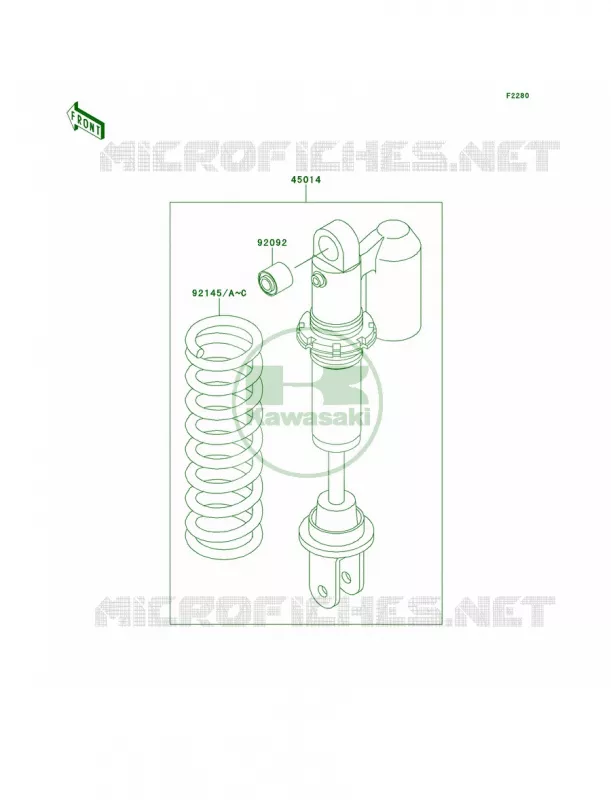 Shock Absorbers Kawasaki MOTOS 65 2010 KX65   KX65AAF