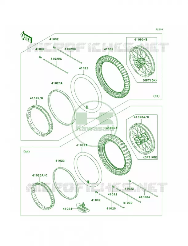 WheelsTires Kawasaki MOTOS 85 2009 KX85  KX85A9F