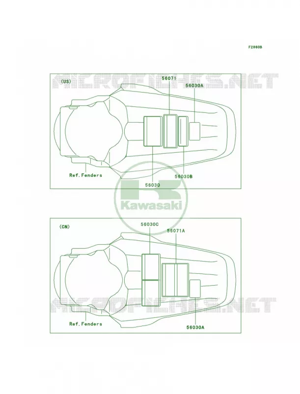 LabelsA9FA Kawasaki MOTOS 85 2009 KX85 Monster Energy  KX85A9FA