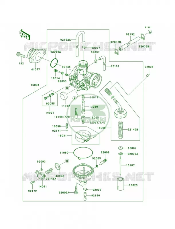 Carburetor Kawasaki MOTOS 140 2009 KLX140L Monster Energy  KLX140B9FA