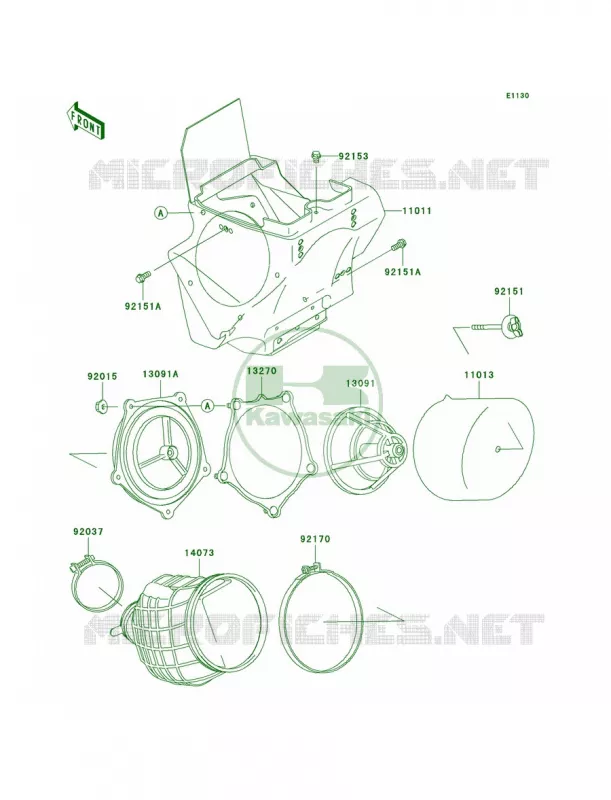 Air Cleaner Kawasaki MOTOS 100 2007 KX100  KX100D7F