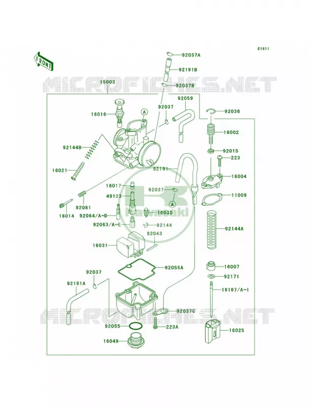 Carburetor Kawasaki MOTOS 100 2007 KX100  KX100D7F