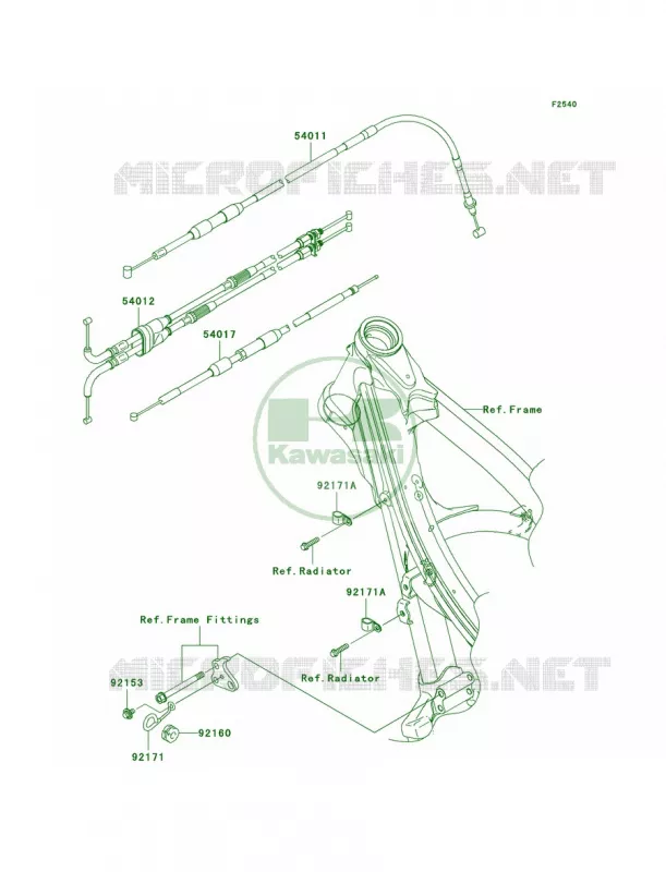 Cables Kawasaki MOTOS 250 2007 KX250F  KX250T7F