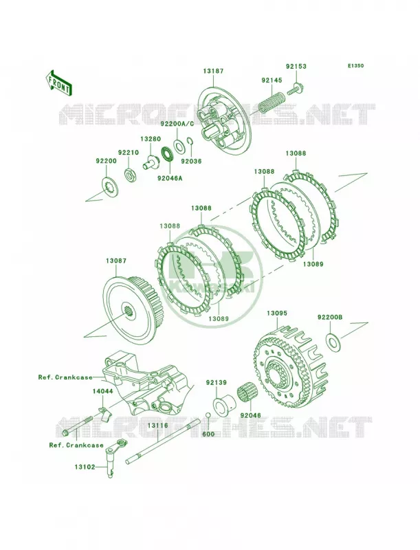 Clutch Kawasaki MOTOS 250 2007 KX250F  KX250T7F