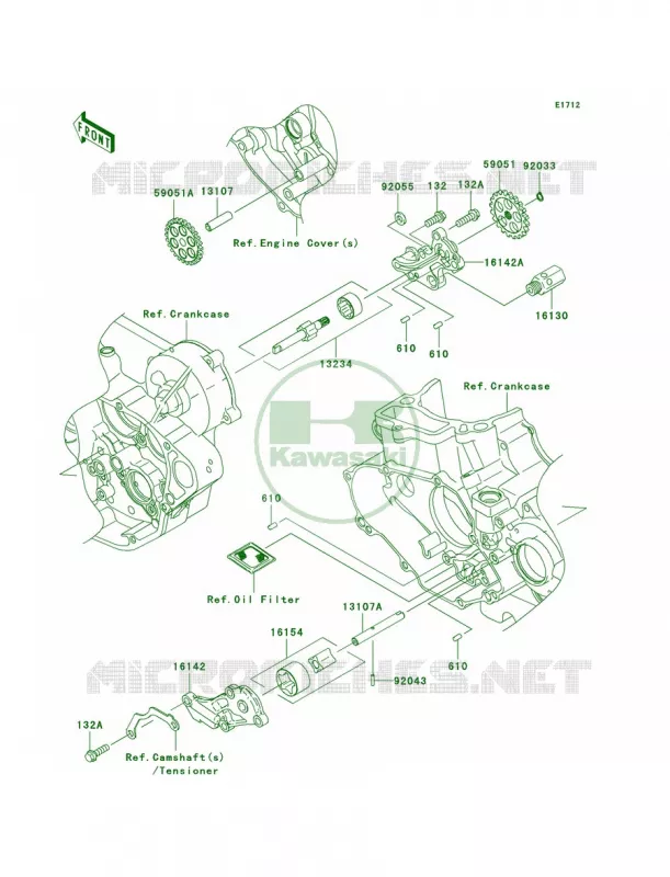 Oil Pump Kawasaki MOTOS 450 2007 KX450F  KX450D7F