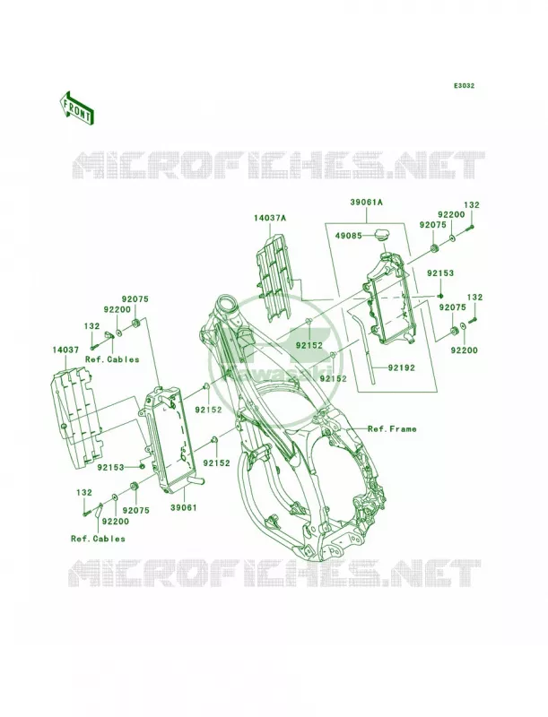 Radiator Kawasaki MOTOS 450 2007 KX450F  KX450D7F