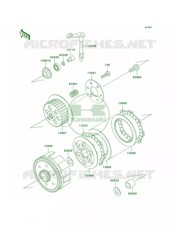 Clutch Kawasaki MOTOS 65 2007 KX65  KX65A7F