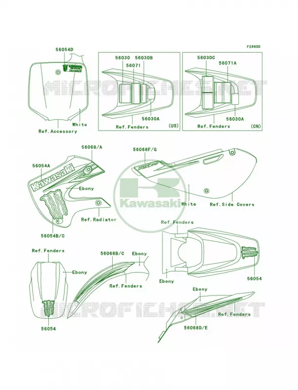 LabelsEbonyA9FA Kawasaki MOTOS 65 2007 KX65  KX65A7F