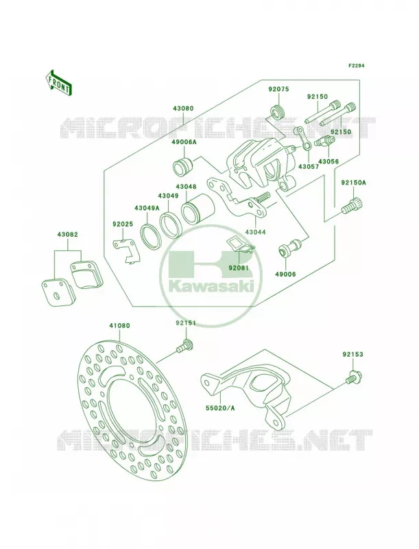 Rear Brake Kawasaki MOTOS 65 2007 KX65  KX65A7F