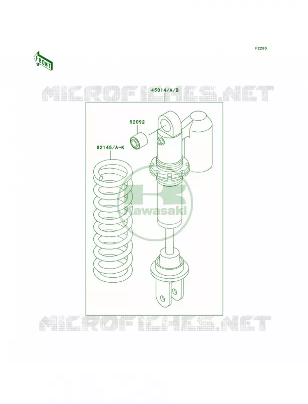 Shock Absorbers Kawasaki MOTOS 65 2007 KX65  KX65A7F