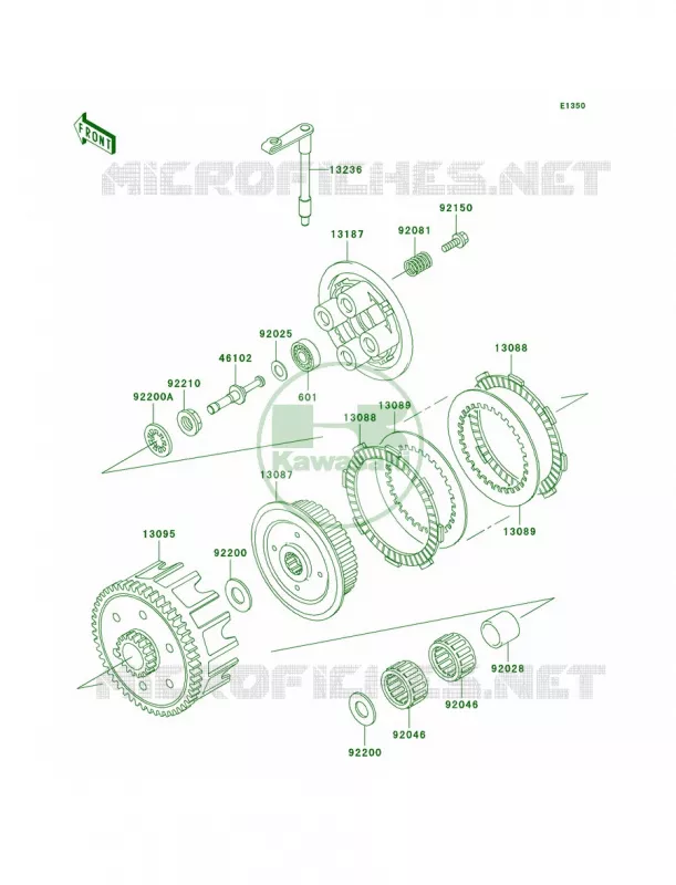 Clutch Kawasaki MOTOS 85 2007 KX85  KX85A7F