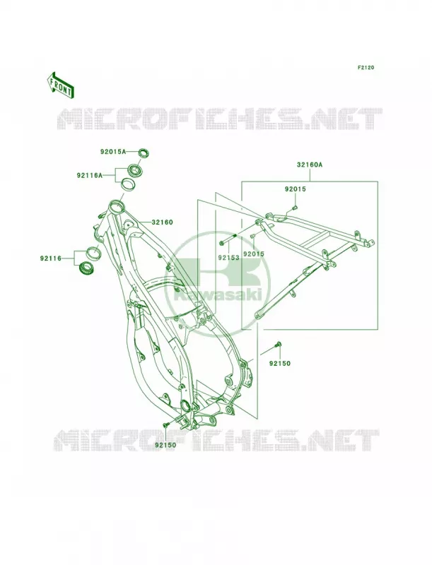 Frame Kawasaki MOTOS 250 2006 KX250  KX250R6F