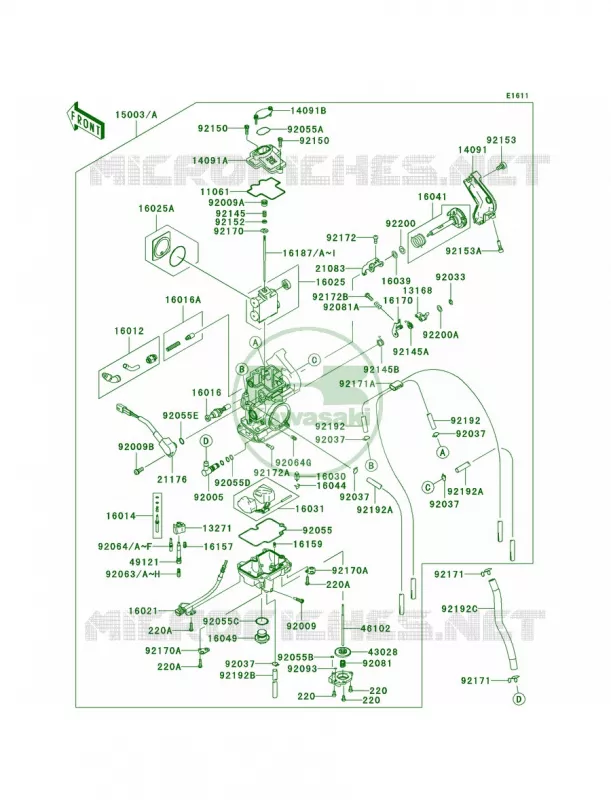 Carburetor Kawasaki MOTOS 450 2006 KX450F  KX450D6F
