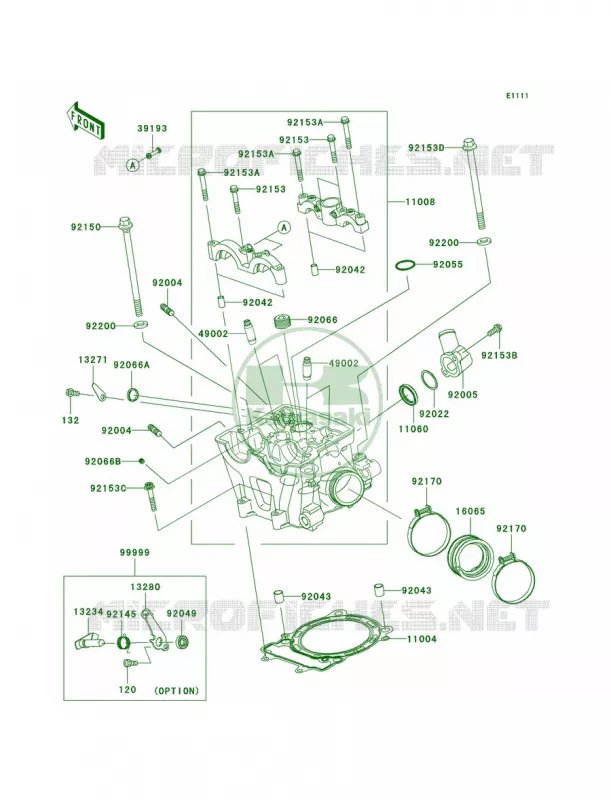 Cylinder Head Kawasaki MOTOS 450 2006 KX450F  KX450D6F