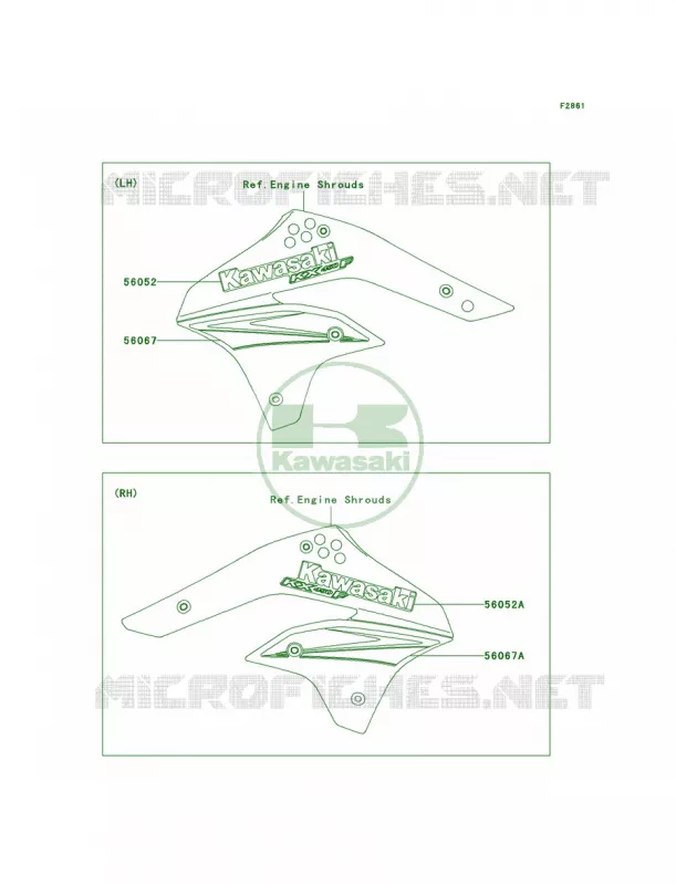 Decals Kawasaki MOTOS 450 2006 KX450F  KX450D6F